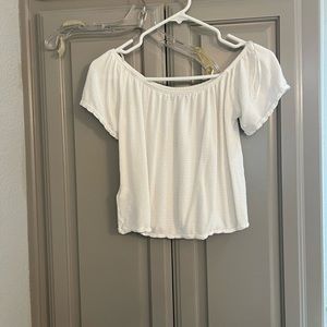 Off the shoulder crop top